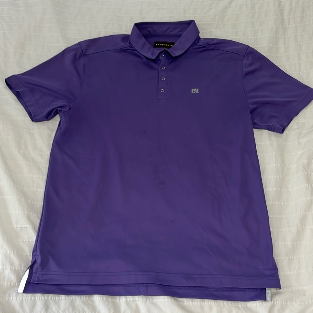 Loudmouth Purple Polo Shirt Classic Short Sleeve